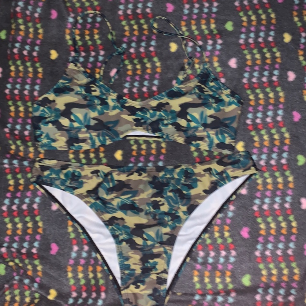 floral camo bikini
